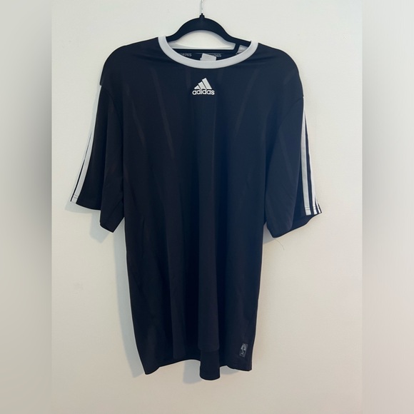 adidas Other - Adidas Black and White Striped Performance Shirt XL